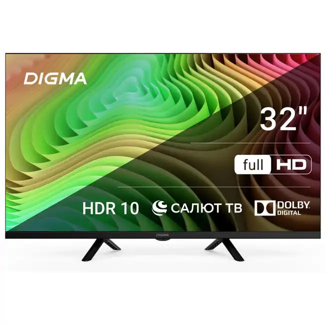 Телевизор Digma 32" DM-LED32SBB36 (32 ", Smart TV, Черный)