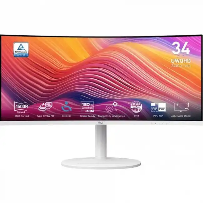 Монитор MSI Modern MD342CQPW 9S6-3PC59H-021 (34 ", VA, WQHD 3440x1440 (21:9), 120 Гц)