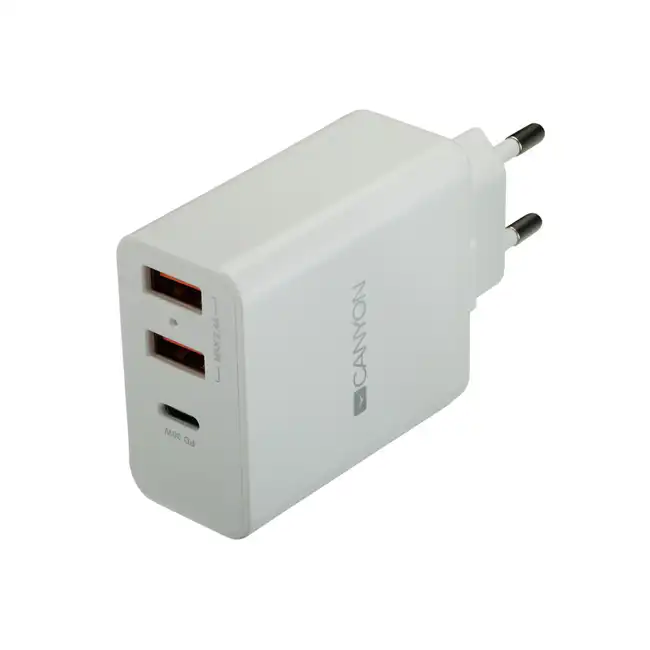 Переходник Canyon Сетевое зарядное устройство мульти-USB высокой мощности, 2.4A CNE-CHA08W