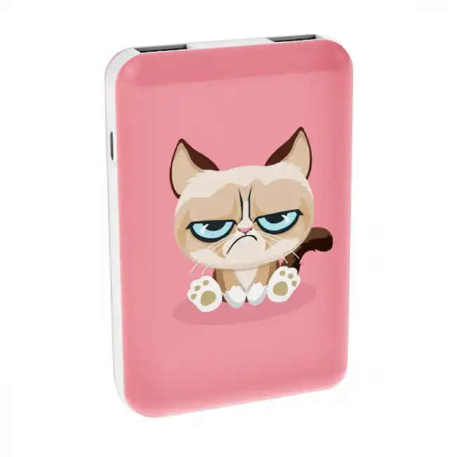 Внешний аккумулятор (Power Bank) Ritmix RPB-10007 Grumpy Cat RPB-10007-Grumpy-Cat (10000 мАч, Розовый)