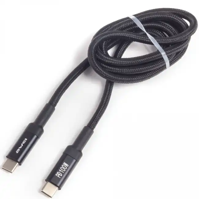 Кабель интерфейсный AWEI CL-117T (USB Type C - USB Type C)