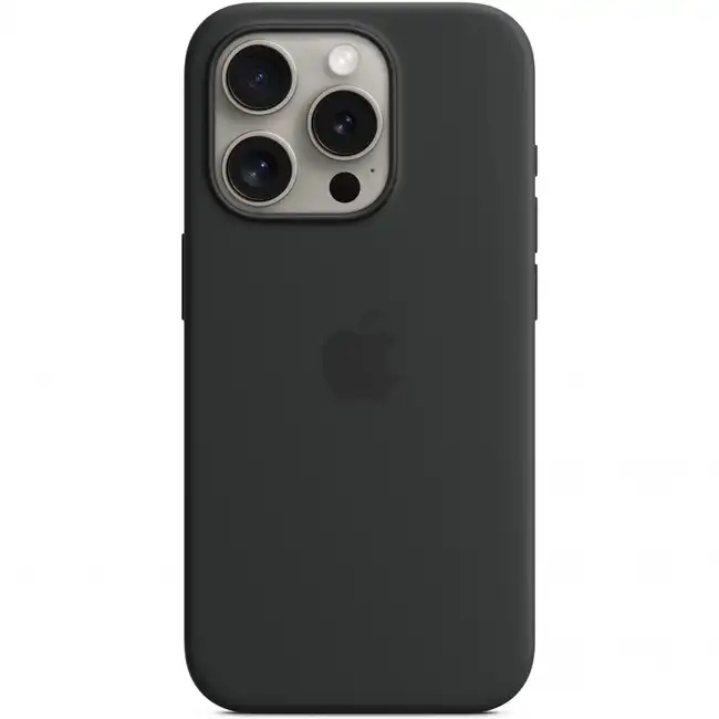 Аксессуары для смартфона Apple Чехол для iPhone 15 Pro Silicone Case with MagSafe - Black MT1A3ZM/A