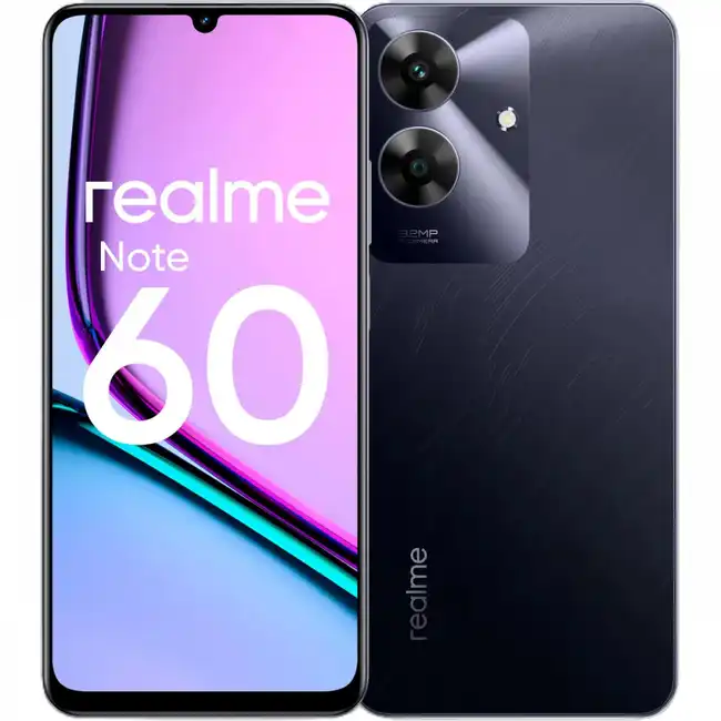 Смартфон REALME Note 60 4/128Gb, RMX3933, полночный черный 6941764442146 (128 Гб, 4 Гб)