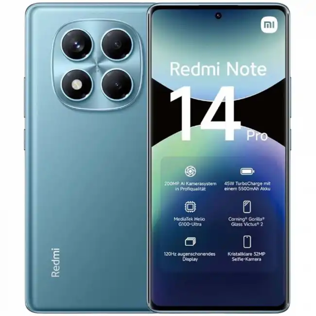 Смартфон Xiaomi Redmi Note 14 Pro 4G 12/256Gb Ocean Blue 61390 (256 Гб, 12 Гб)