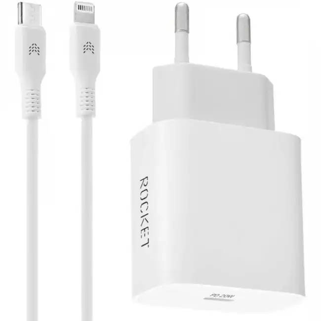 ROCKET 20W USB-C + cabel Lightning Rocket Space Combo White RWCC504WH20CL-C (20)