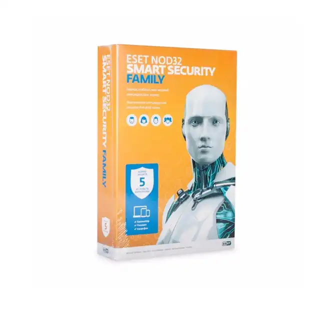 Антивирус Eset NOD32 Smart Security Family -на 1 год на 5 устройств NOD32-ESM-NS(BOX)-1-5 (Первичная лицензия)