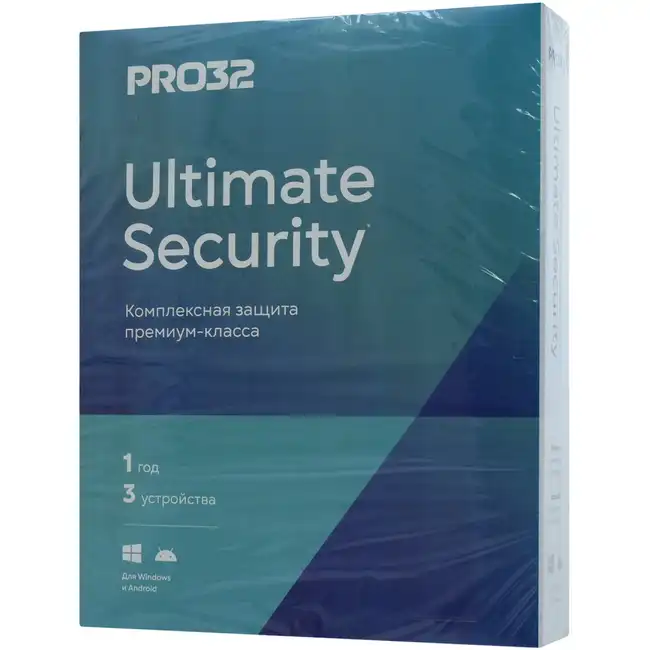 Антивирус Pro32 Ultimate Security подписка на 1 год на 3 устройства box PRO32-PUS-NS(BOX)-1-3 KZ (Первичная лицензия)