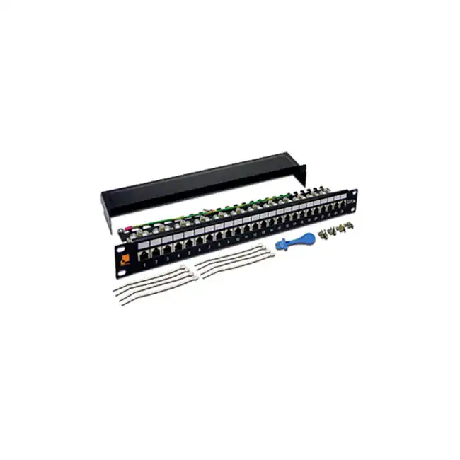 Патч-панель LANMASTER LAN-PPL24S5E (24 порта, STP, Cat. 5e)