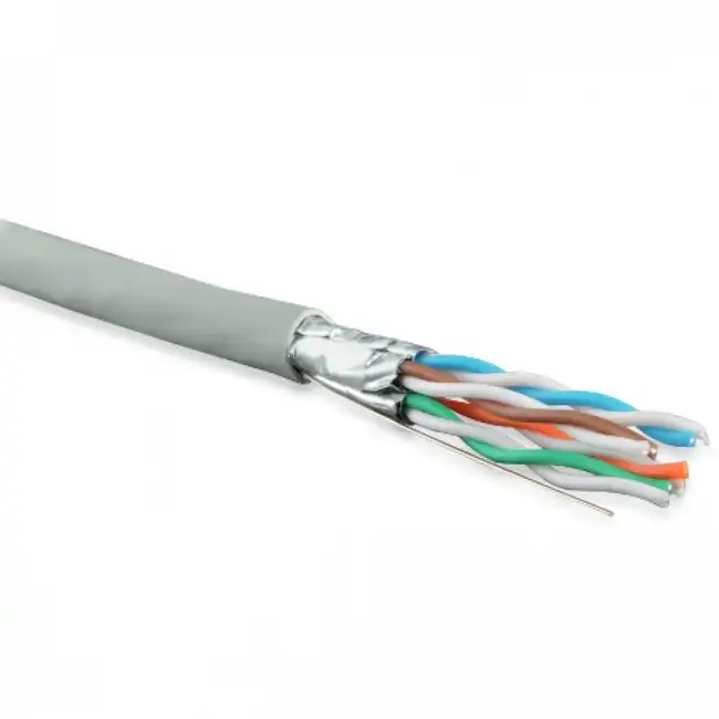 Кабель витая пара Hyperline UFTP4-C6-S23-IN-LSZH-GY-500