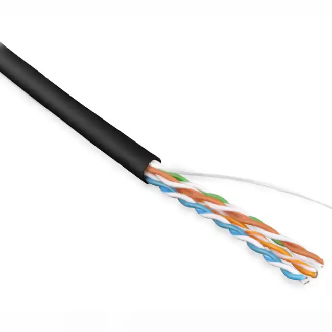 Кабель витая пара Hyperline UUTP4-C5E-S24-IN-LSZH-BK-100
