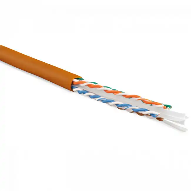 Кабель витая пара Hyperline UUTP4-C6-S23-IN-LSZH-OR-305