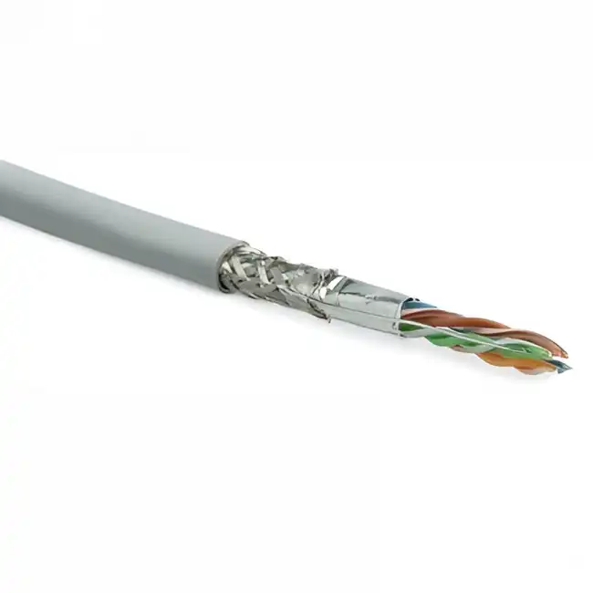 Кабель витая пара Hyperline SFUTP4-C5E-S24-IN-LSZH-GY-305