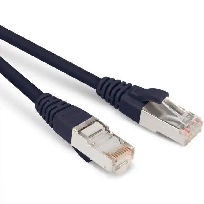 Патч-корд Hyperline PC-LPM-STP-RJ45-RJ45-C5e-0.5M-LSZH-BK