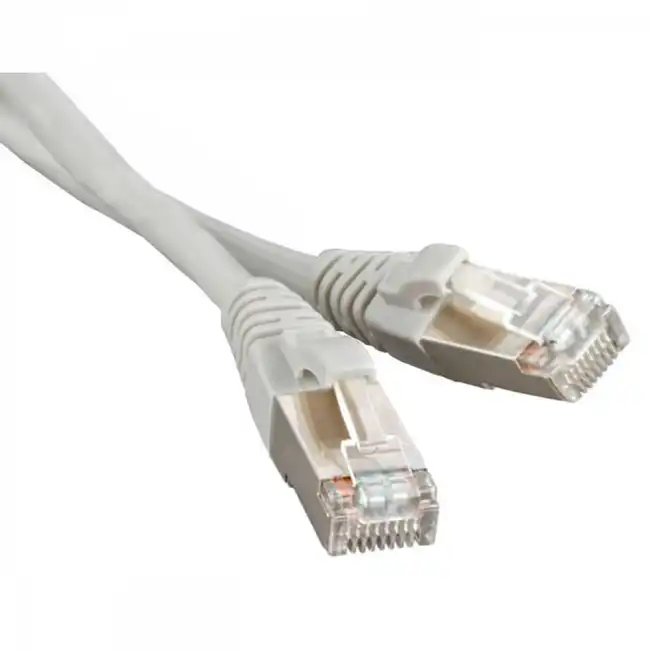 Патч-корд Hyperline PC-LPM-STP-RJ45-RJ45-C6-0.5M-LSZH-GY