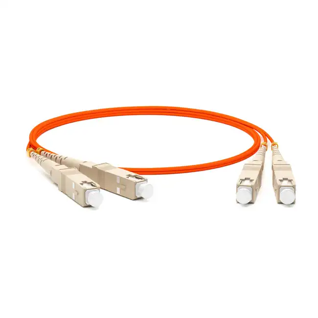 Оптический патч-корд Hyperline FC-D2-50-SC/PR-SC/PR-H-15M-LSZH-OR