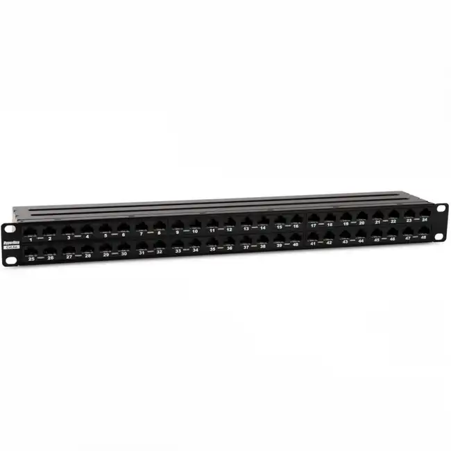 Патч-панель Hyperline PPHD-19-48-8P8C-C6A-110D (48 портов, Flat, Cat. 6a)