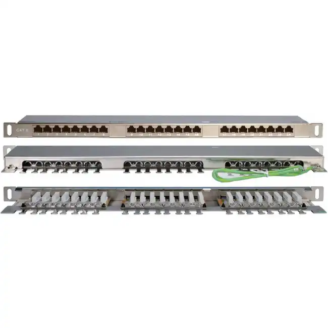 Патч-панель Hyperline PPHD-19-24-8P8C-C6-SH-110D (24 порта, Flat, Cat. 6)
