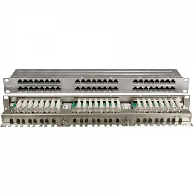 Патч-панель Hyperline PPHD-19-48-8P8C-C6-SH-110D (48 портов, Flat, Cat. 6)