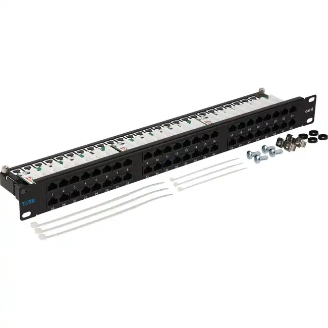 Патч-панель LANMASTER TWT-PP48/1U-U6 (48 портов, UTP, Cat. 6)