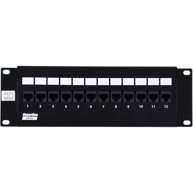 Патч-панель Hyperline PPW-12-8P8C-C5E (12 портов, Flat, Cat. 5e)