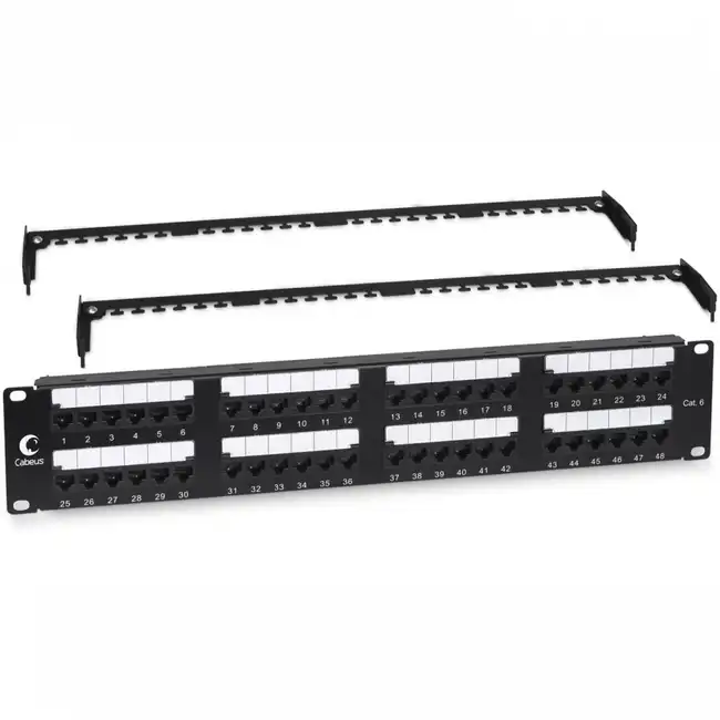 Патч-панель Cabeus PL2-48-Cat.6-Dual (48 портов, UTP, Cat. 6)