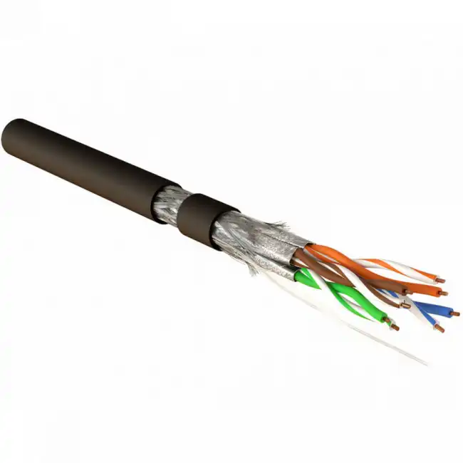 Кабель витая пара Hyperline Кабель витая пара экранированный S/FTP (500 м) SFTP4-C7A-S23-OUT-PE-BK-500