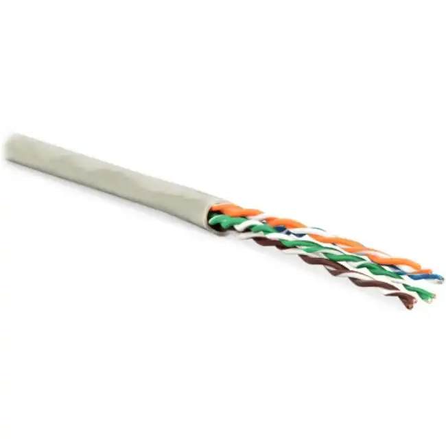 Кабель витая пара Hyperline Кабель витая пара неэкранированный U/UTP (100 м) UUTP4-C6-P24-NCR-IN-LSZH-GY-100