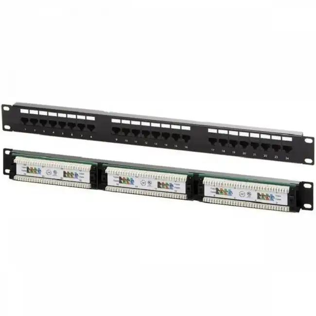 Патч-панель LANMASTER NM-PPU24C (24 порта, UTP, Cat. 5e)