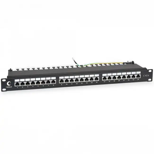 Патч-панель Cabeus PL-24-Cat.6-SH-Dual IDC Патч-панель 19" (1U), (24 порта, UTP, Cat. 6)