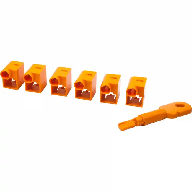 Аксессуар для кабельных сетей LANMASTER Комплект блокираторов коннектора RJ-45 LAN-SEC45-CL-SET-OR