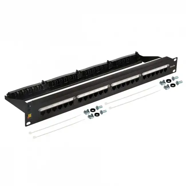 Патч-панель LANMASTER LAN-PPN24U5E (24 порта, UTP, Cat. 5e)