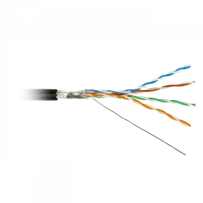 Кабель витая пара Hyperline FUTP4R-C5E-S24-OUT-PE-BK-500