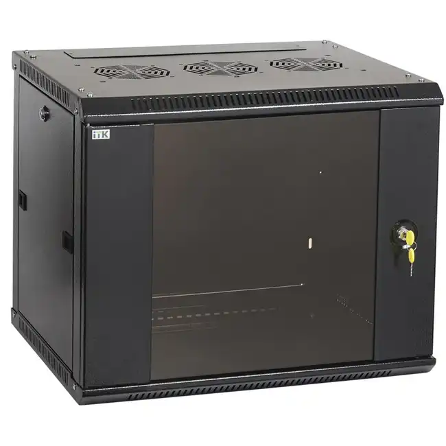 Серверный шкаф ITK Linea Шкаф телекоммуникационный 19", дверь стекло LWR5-15U64-GF