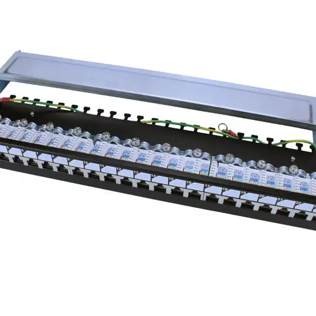 Патч-панель Hyperline PP3-19-24-8P8C-C5E-SH-110D (24 порта, Cat. 5)