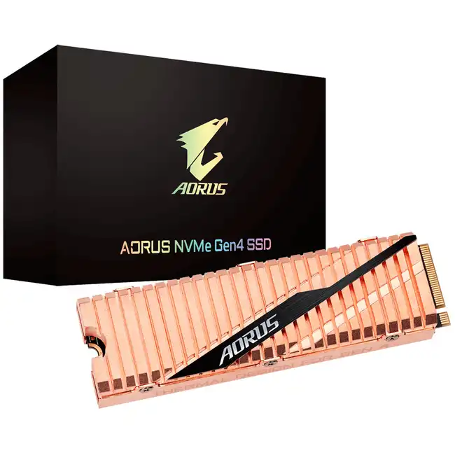 Внутренний жесткий диск Gigabyte AORUS NVMe Gen4 GP-ASM2NE6500GTTD (SSD (твердотельные), 500 ГБ, M.2, PCIe)