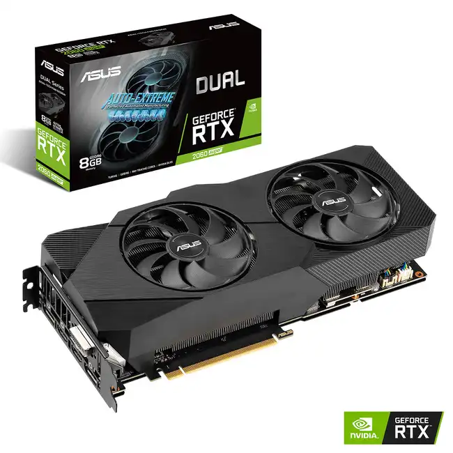 Видеокарта Asus Dual GeForce RTX 2060 SUPER EVO DUAL-RTX2060S-8G-EVO (8 ГБ)