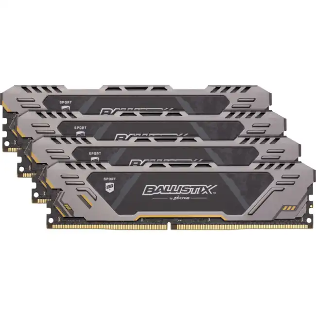 ОЗУ Crucial Ballistix Sport AT 32GB Kit (4 x 8GB) BLS4K8G4D26BFSTK (DIMM, DDR4, 32 Гб (4 х 8 Гб), 2666 МГц)