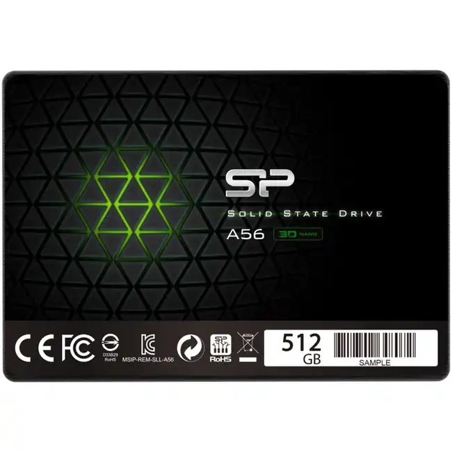 Внутренний жесткий диск Silicon Power Ace A56 SP512GBSS3A56A25 (SSD (твердотельные), 512 ГБ, 2.5 дюйма, SATA)