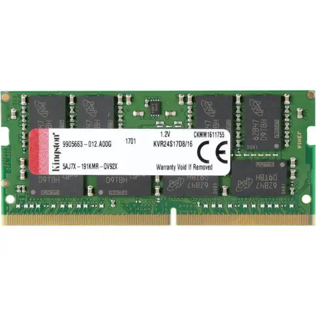 ОЗУ Kingston DDR4  16GB (PC4-19200) 2400MHz KVR24S17D8/16 (SO-DIMM, DDR4, 16 Гб, 2400 МГц)