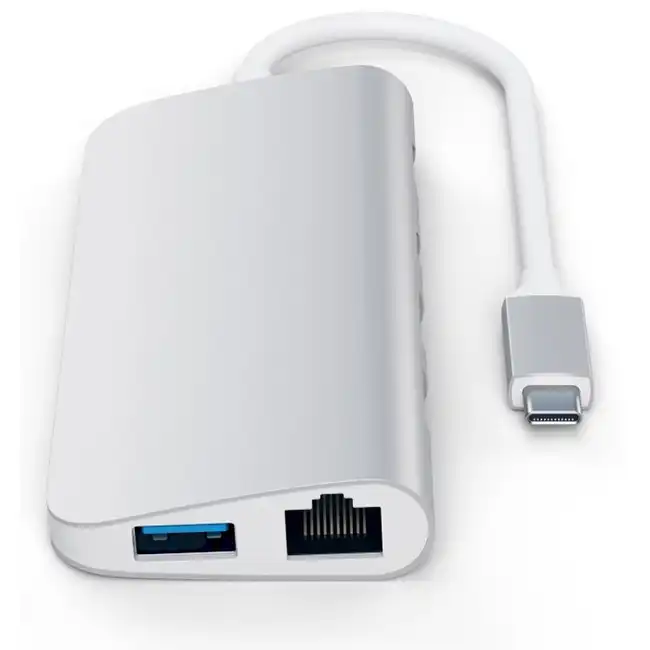 Аксессуар для ПК и Ноутбука Satechi USB адаптер Aluminum Type-C Multimedia Adapter ST-TCMM8PAS