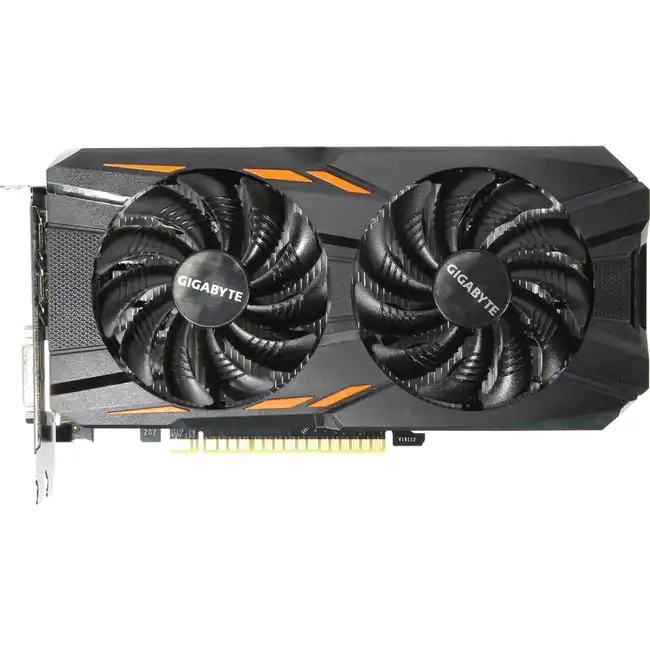 Видеокарта Gigabyte GeForce GTX 1050 Ti WINDFORCE 2X GV-N105TWF2OC-4GD (4 ГБ)
