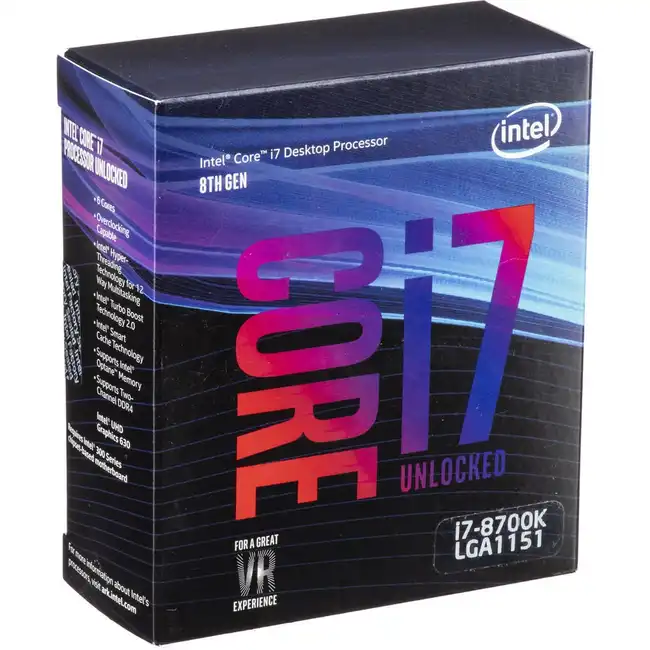 Процессор Intel Core i7-8700K BX80684I78700K (6, 3.7 ГГц, 12 МБ, BOX)