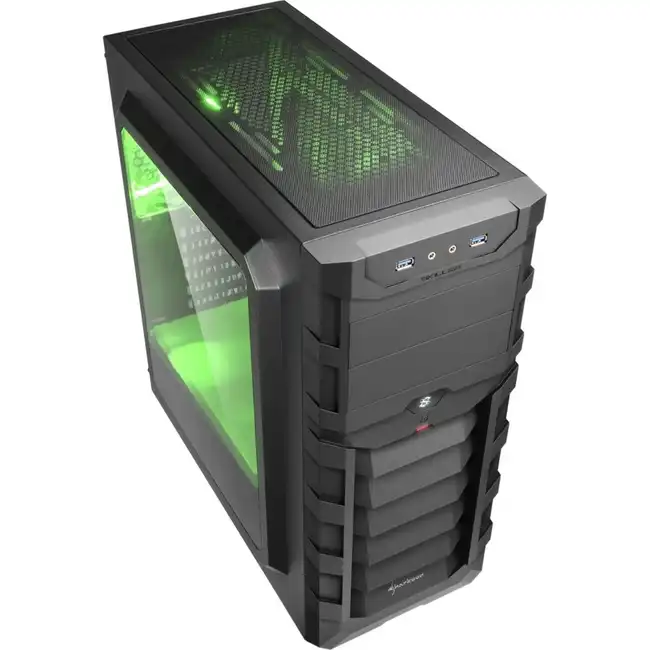 Корпус Sharkoon Shark SKILLER SGC1 Window green led SGC1-WINDOW-GREEN