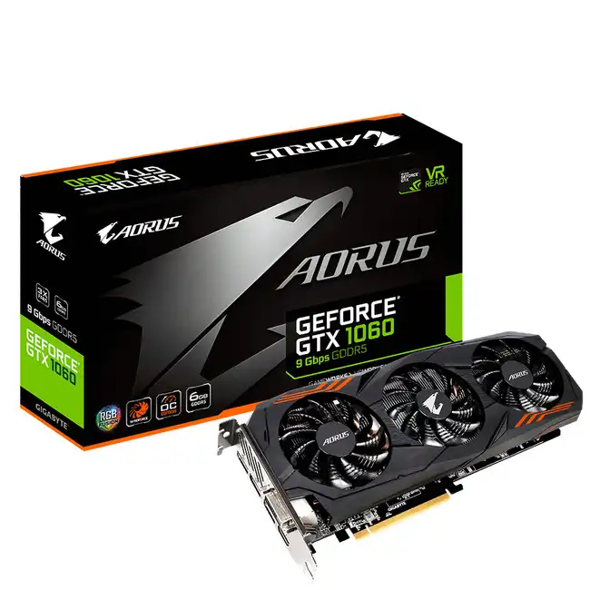 Видеокарта Gigabyte AORUS GeForce® GTX 1060 GV-N1060AORUS-6GD (6 ГБ)