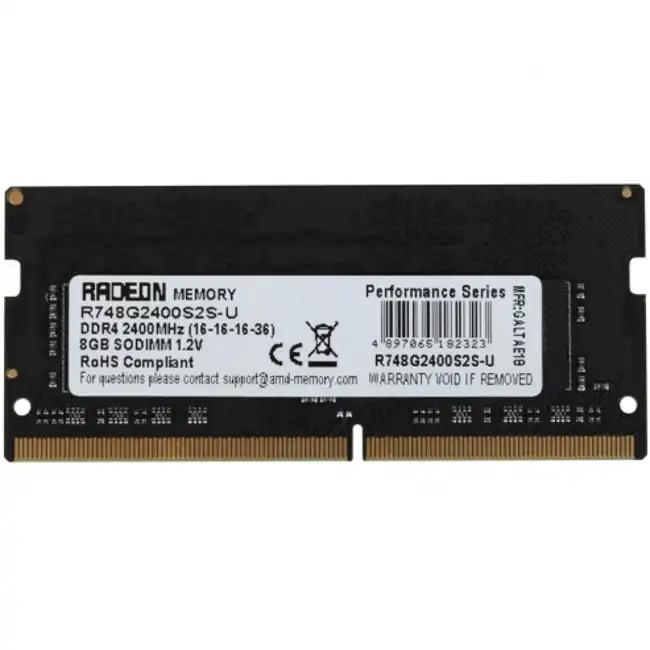 ОЗУ AMD Radeon R7 R748G2400S2S-U (SO-DIMM, DDR4, 8 Гб, 2400 МГц)