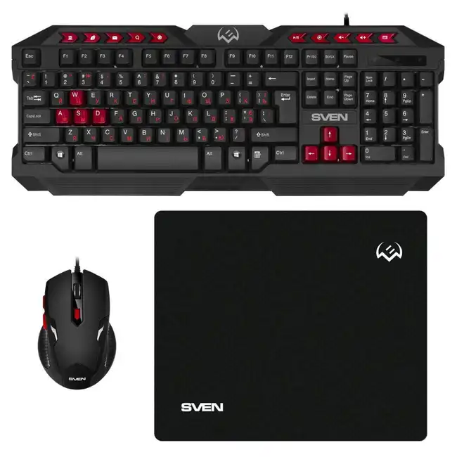 Клавиатура + мышь Sven Игровой набор клавиатура, мышь, коврик GS-9200