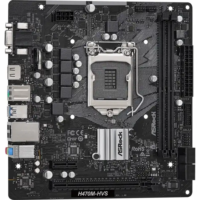 Материнская плата ASRock H470M-HVS (micro-ATX, LGA 1200)