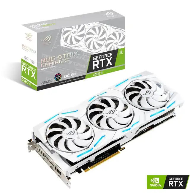 Видеокарта Asus GeForce ROG STRIX RTX 2080 TI WHITE Edition ROG-STRIX-RTX2080TI-O11G-WHITE (11 ГБ)