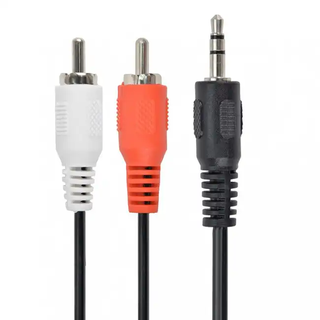 Кабель интерфейсный Cablexpert переходник со штекера 3.5 мм на штекеры RCA CCA-458/0.2 (MINI JACK 3.5 (output) - RCA x2)