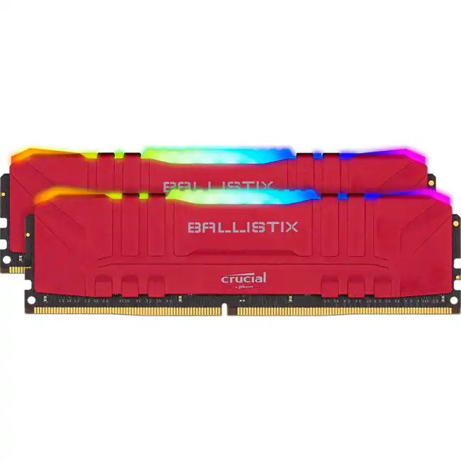 ОЗУ Crucial Ballistix RGB 32GB Kit (2 x 16GB) DDR4-3000 Desktop Gaming Memory Red BL2K16G30C15U4RL (DIMM, DDR4, 32 Гб (2 х 16 Гб), 3200 МГц)